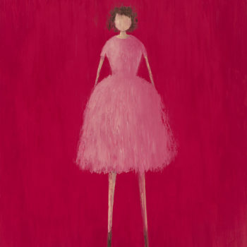 Buy a painting of a girl in pink dress called Aster.
