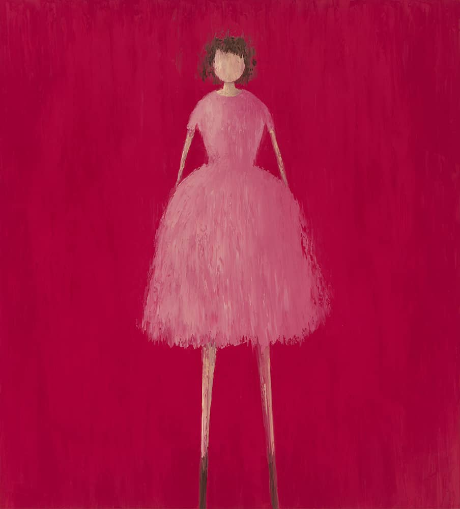 Buy a painting of a girl in pink dress called Aster.