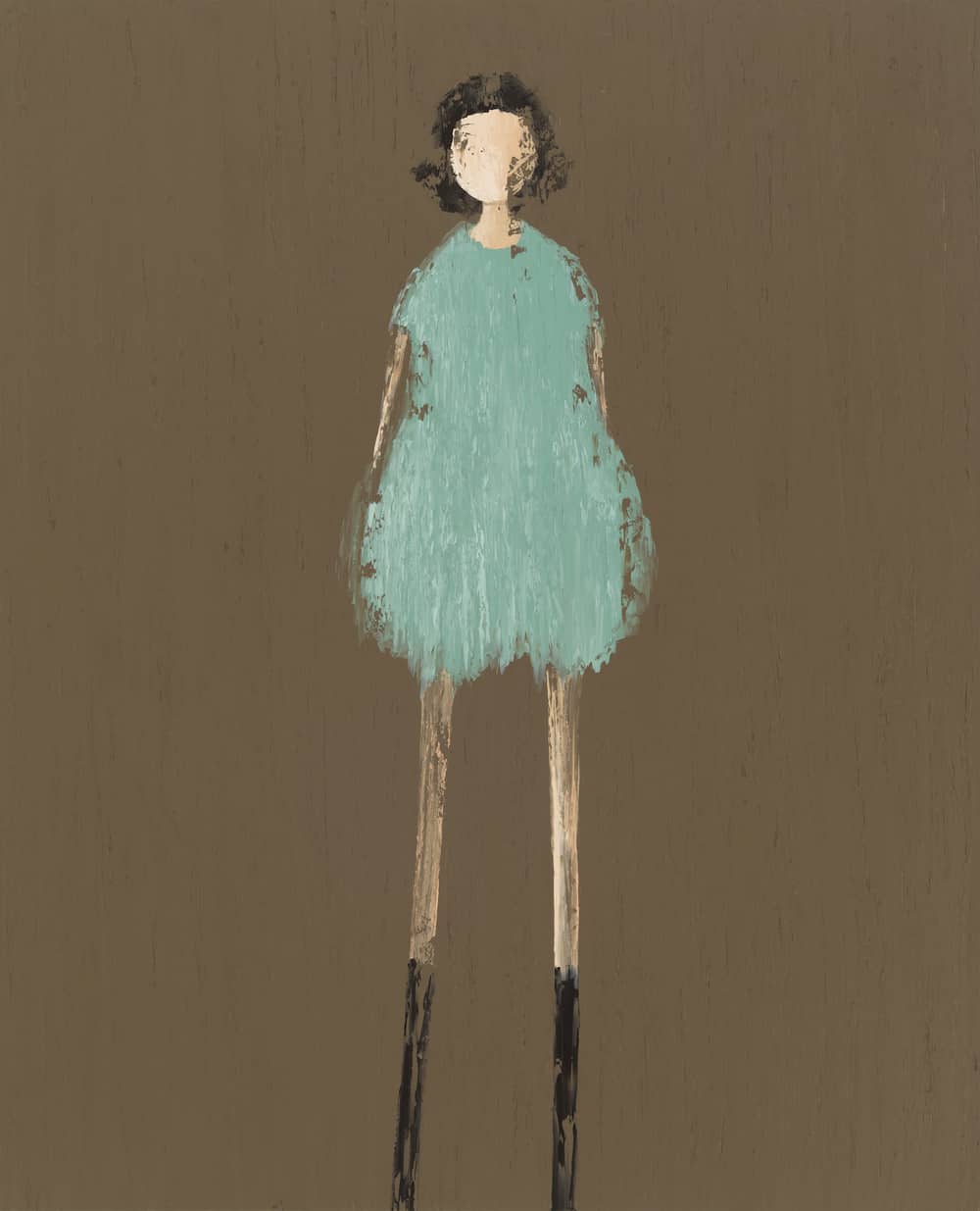 Buy a painting of a girl in green dress called Dixon.