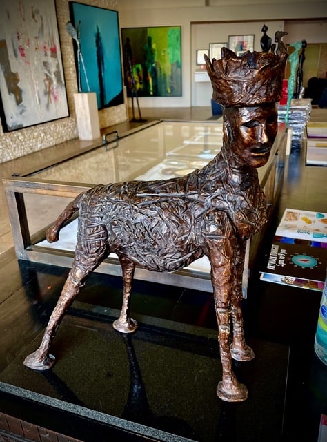 Buy a Sculpture of a Horse and Man called King 7