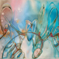 Spring Blue | Mixed Media Acrylic on Canvas Fine Art Piece | MAC Art Galleries