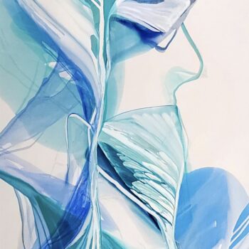 Tango with Blue | Mixed Media Acrylic on Canvas Fine Art Piece | MAC Art Galleries