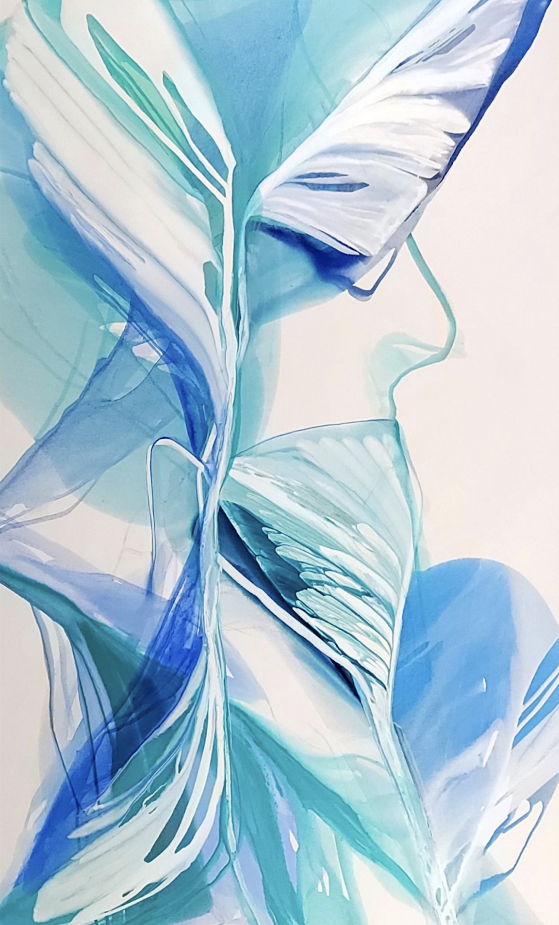Tango with Blue | Mixed Media Acrylic on Canvas Fine Art Piece | MAC Art Galleries