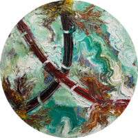 Buy a painting of an intersecting cane called Bamboo Bubble Series