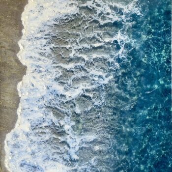 Buy a painting of light waves called Aquas Litus 1