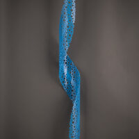 Buy Powdered Coated Aluminum of Blue Lines | Cerulean Strike | MAC Art Galleries