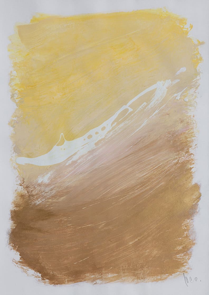 Buy Mixed Media on Paper of Yellows and Brown of the Sand | Limoncello Delight | MAC Art Galleries