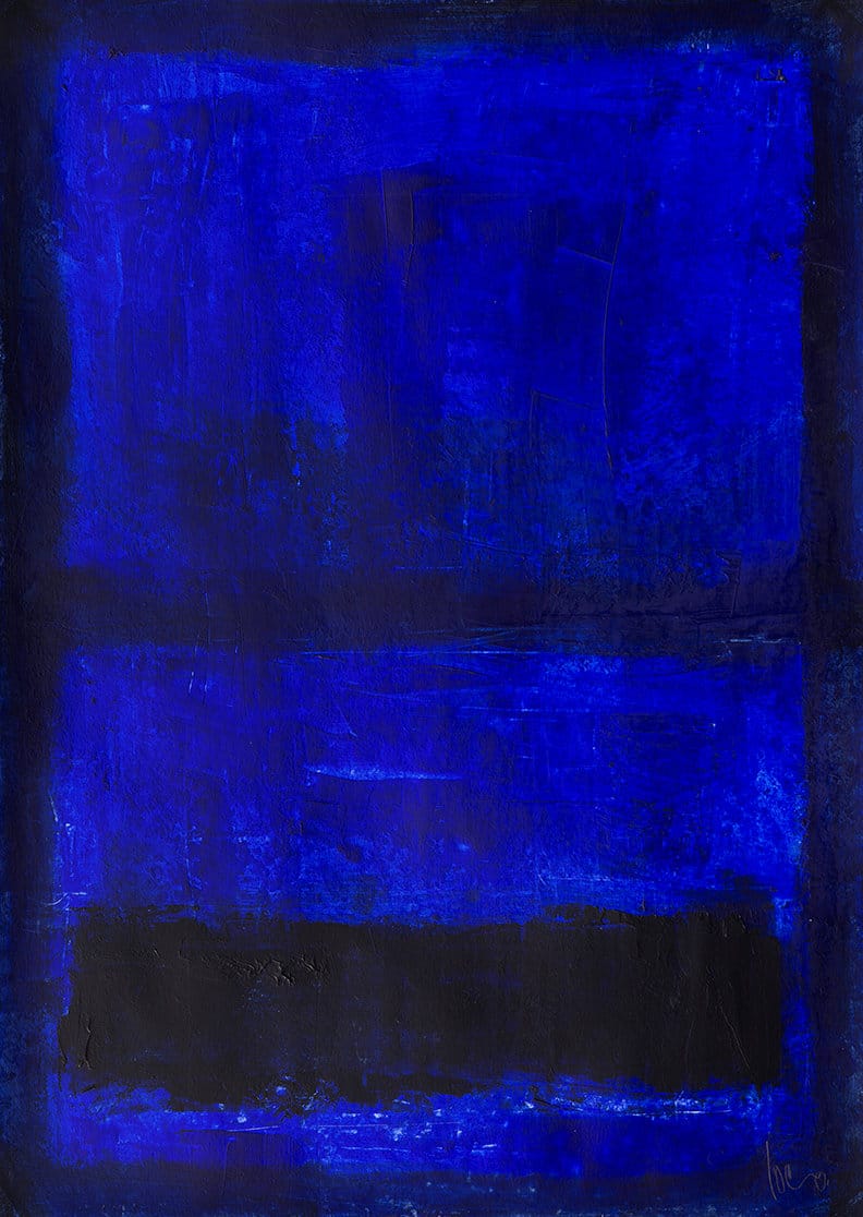 Buy Mixed Media on Paper of A Dark Blue Night’s Sky | Midnight Cobalt | MAC Art Galleries