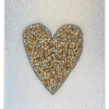 Buy Glass on Canvas of Heart Full of Shells | Something Shell | MAC Art Galleries
