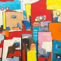 Buy Oil on Canvas of a Block City By the Sea | Sea & City | MAC Art Galleries