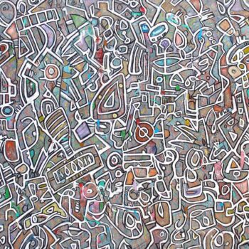 Buy Acrylic Oil Charcoal on Canvas of A Complex Maze | The Roads Less Traveled | MAC Art Galleries