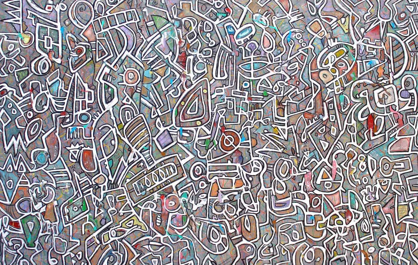 Buy Acrylic Oil Charcoal on Canvas of A Complex Maze | The Roads Less Traveled | MAC Art Galleries