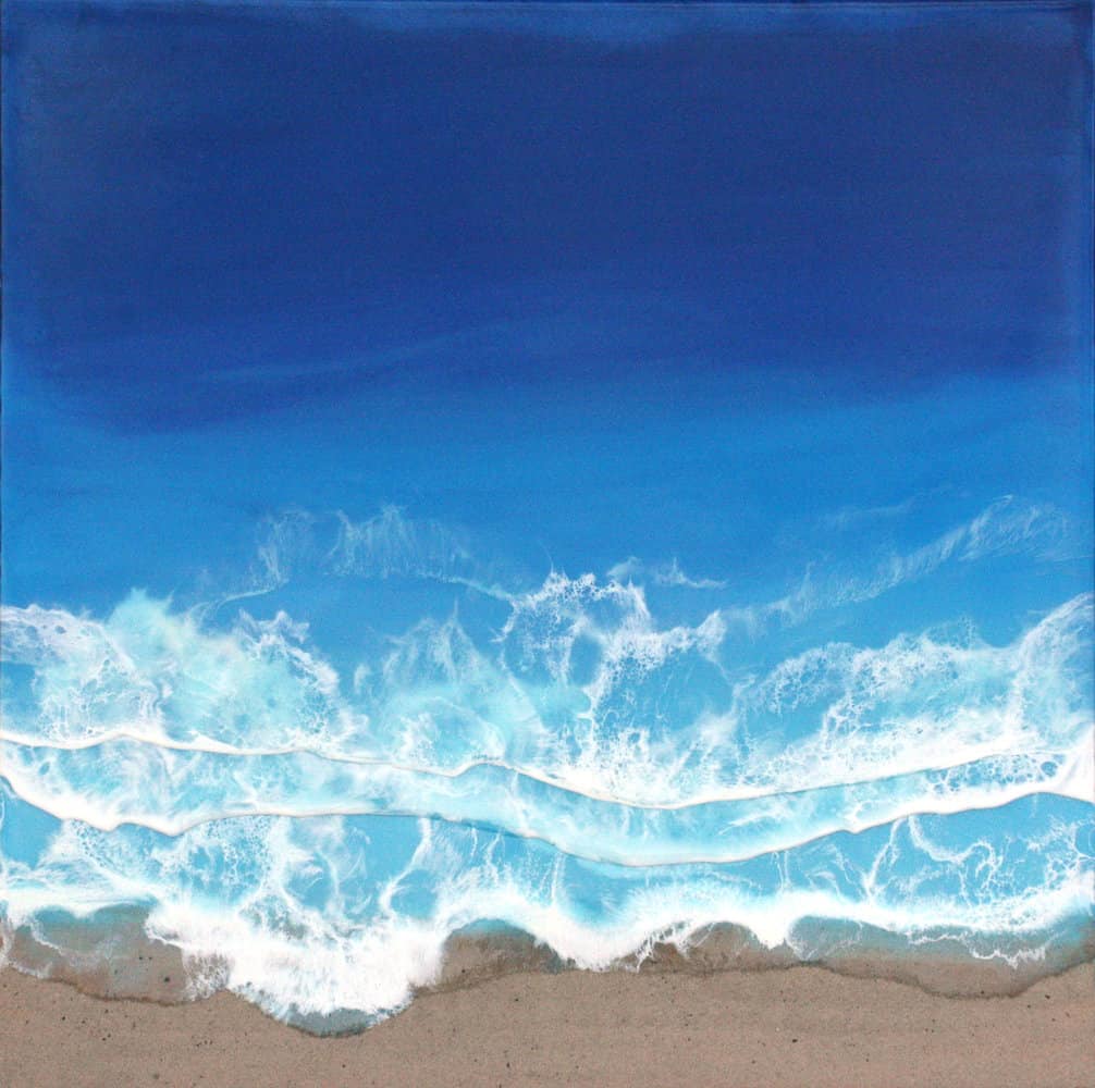 Buy Mixed Media Resin on Panel of Dark Sea Waves Coming Close | 10004 | MAC Art Galleries