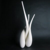 Buy Bleached Basswood of Three White Sticks Pointing Up | Anthera | MAC Art Galleries
