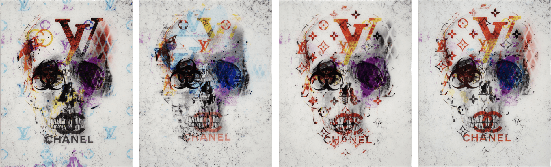 Buy Mixed Media on Panel of Two Skulls | I Want One – Lux | MAC Art Galleries